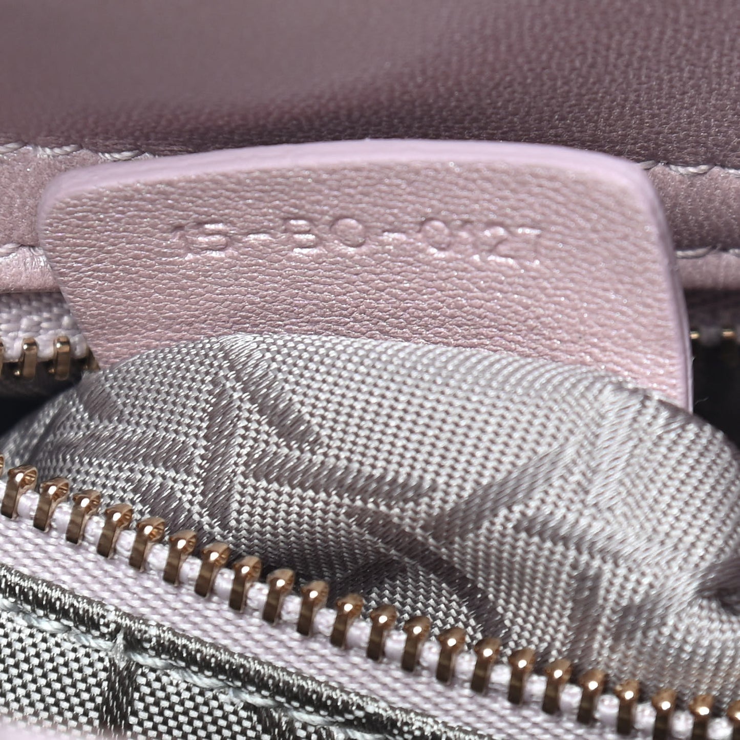 Metallic Lambskin Cannage Mini Lady Dior Lotus
