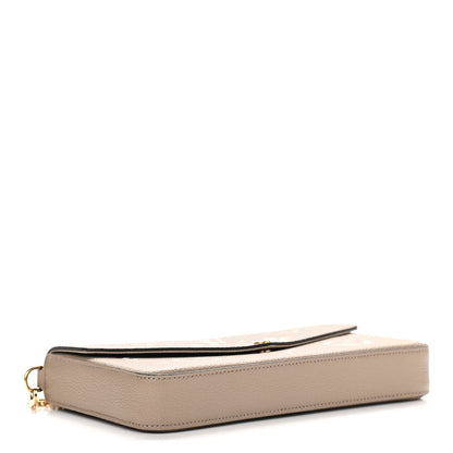 Louis Vuitton Empreinte Monogram Giant Felicie Pochette Tourterelle Creme 5 of 12