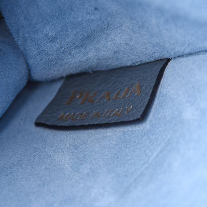 Prada Glace Calf Soft Cahier Bag Marine Astrale 12 of 22