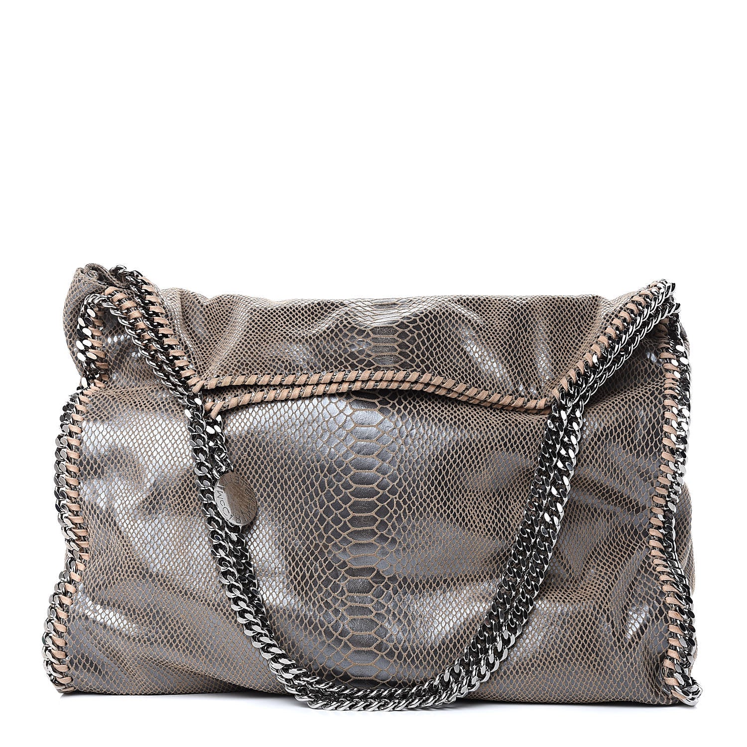 Stella McCartney Eco Python Big Falabella Tote Brown 1 of 9
