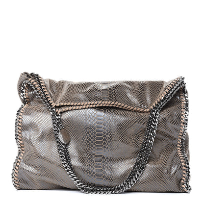 Stella McCartney Eco Python Big Falabella Tote Brown 1 of 9