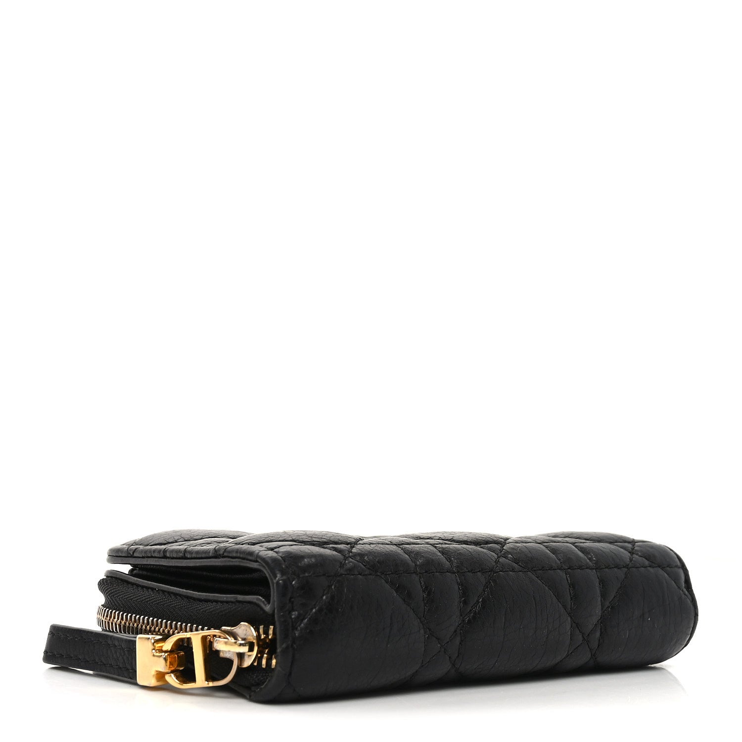 Christian Dior Grained Calfskin Supple Cannage Caro Scarlet Zipped