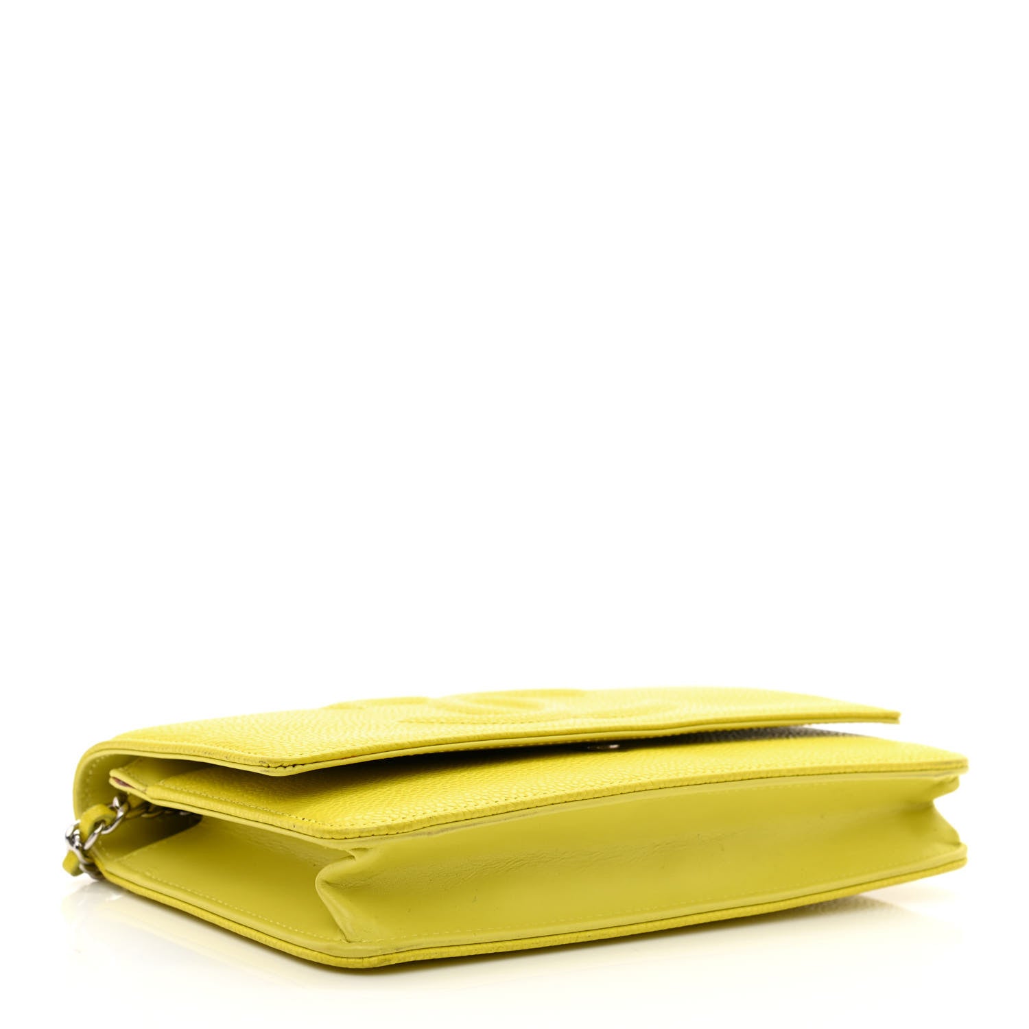Chanel Caviar Timeless CC Wallet on Chain WOC Yellow 4 of 12