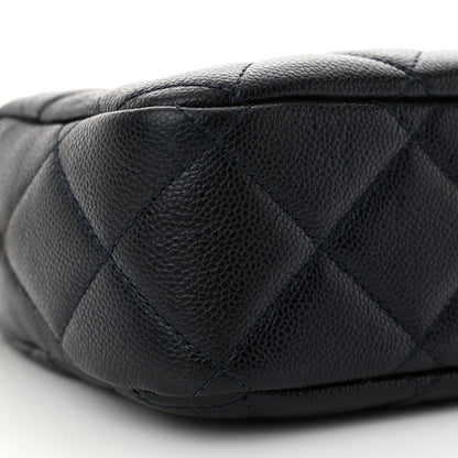 Chanel Shiny Caviar Quilted Chain Melody Camera Bag Dark Blue 9 of 11