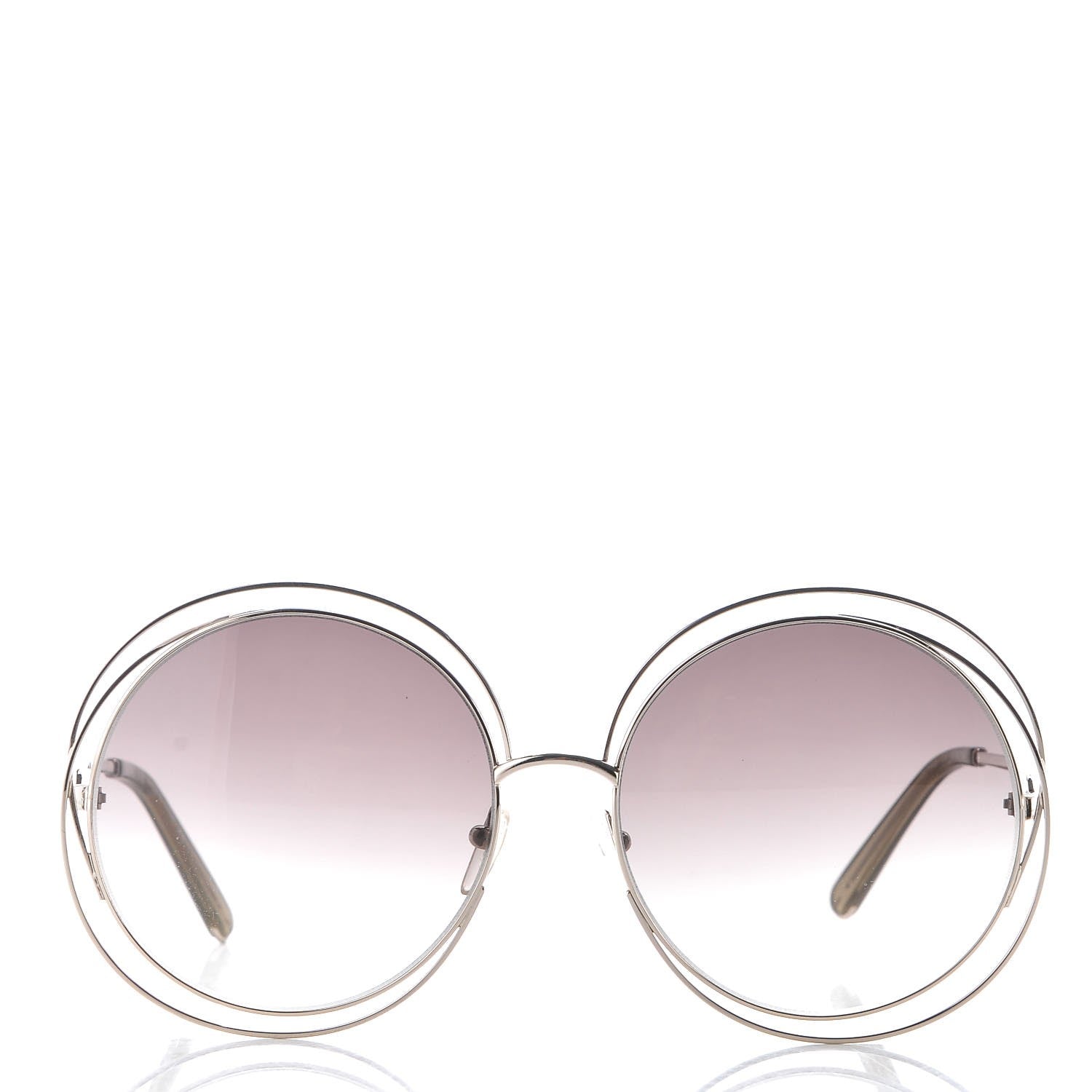 Chloe Oversize Round Carlina Oversized Round Sunglasses CE114S Silver Light Grey 2 of 7