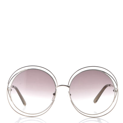 Chloe Oversize Round Carlina Oversized Round Sunglasses CE114S Silver Light Grey 2 of 7