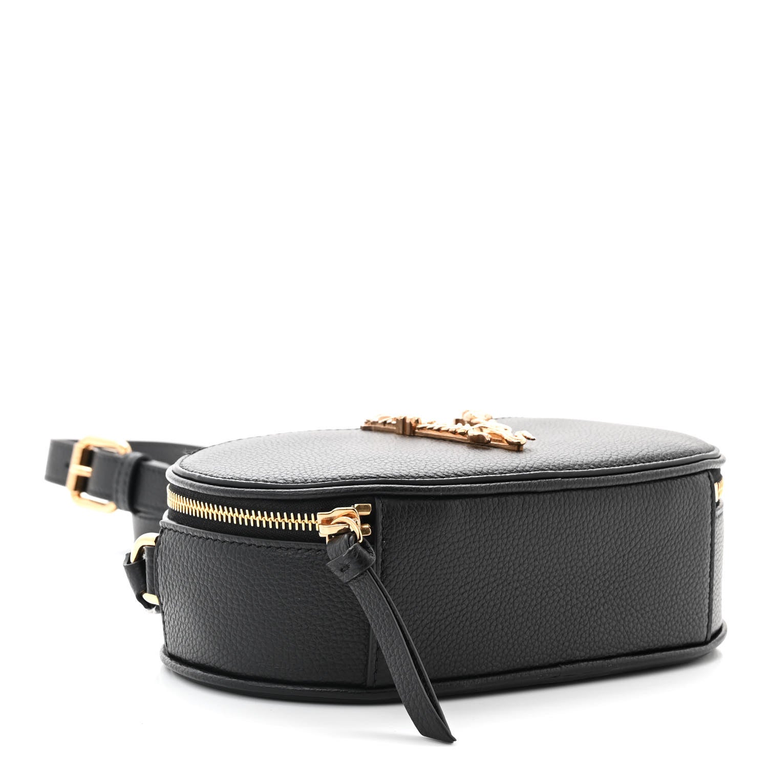 Versace Grainy Calfskin Virtus Top Handle Camera Bag Black 4 of 9
