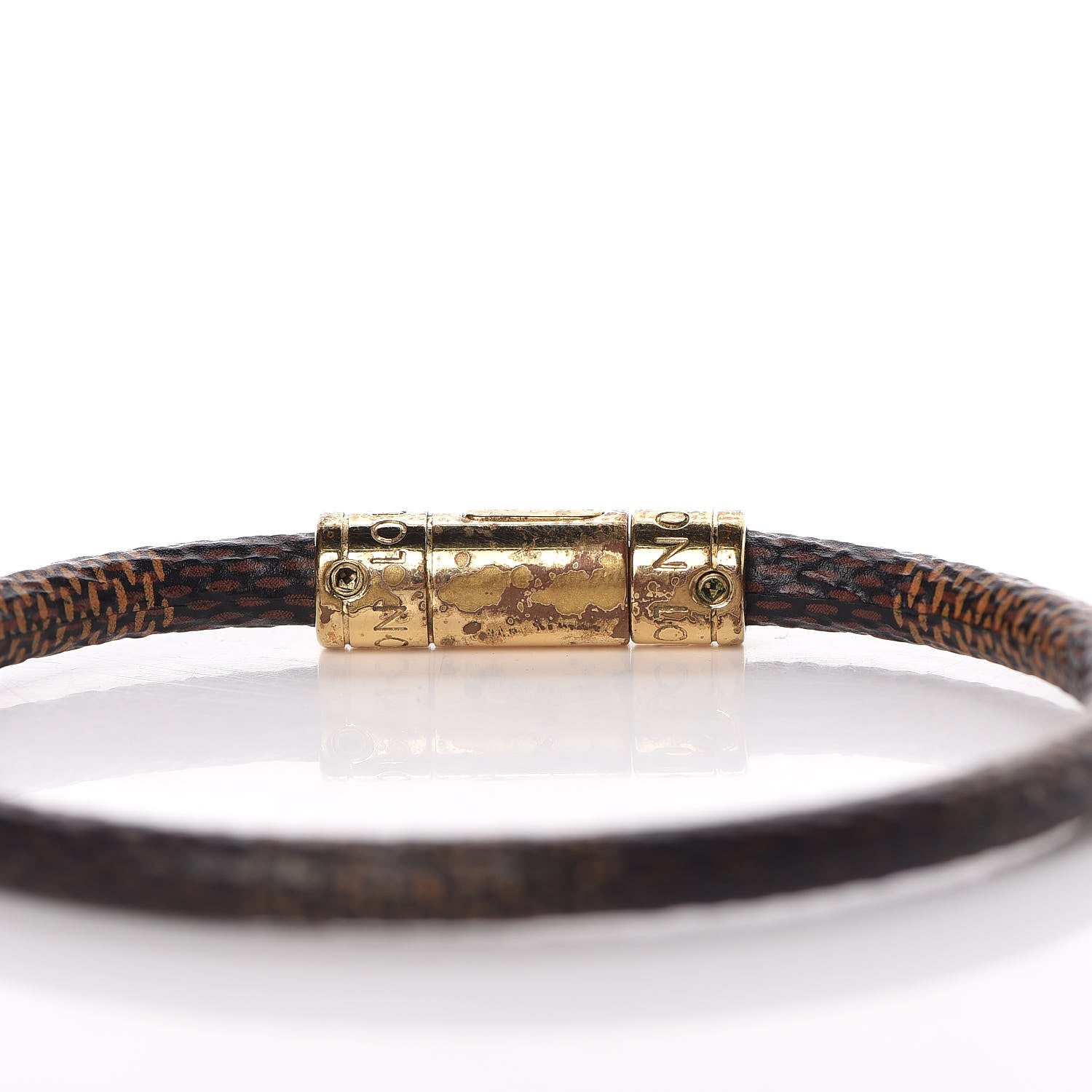Louis Vuitton Damier Ebene Keep It Bracelet 17 4 of 5