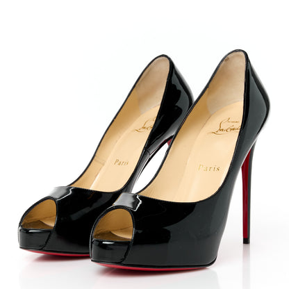 Christian Louboutin Patent New Very Prive 120 Pumps 37 Black 4 of 9