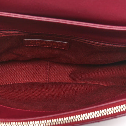 Chanel Shiny Calfskin Goatskin Quilted Medium Coco Curve Messenger Flap Burgundy 5 of 10