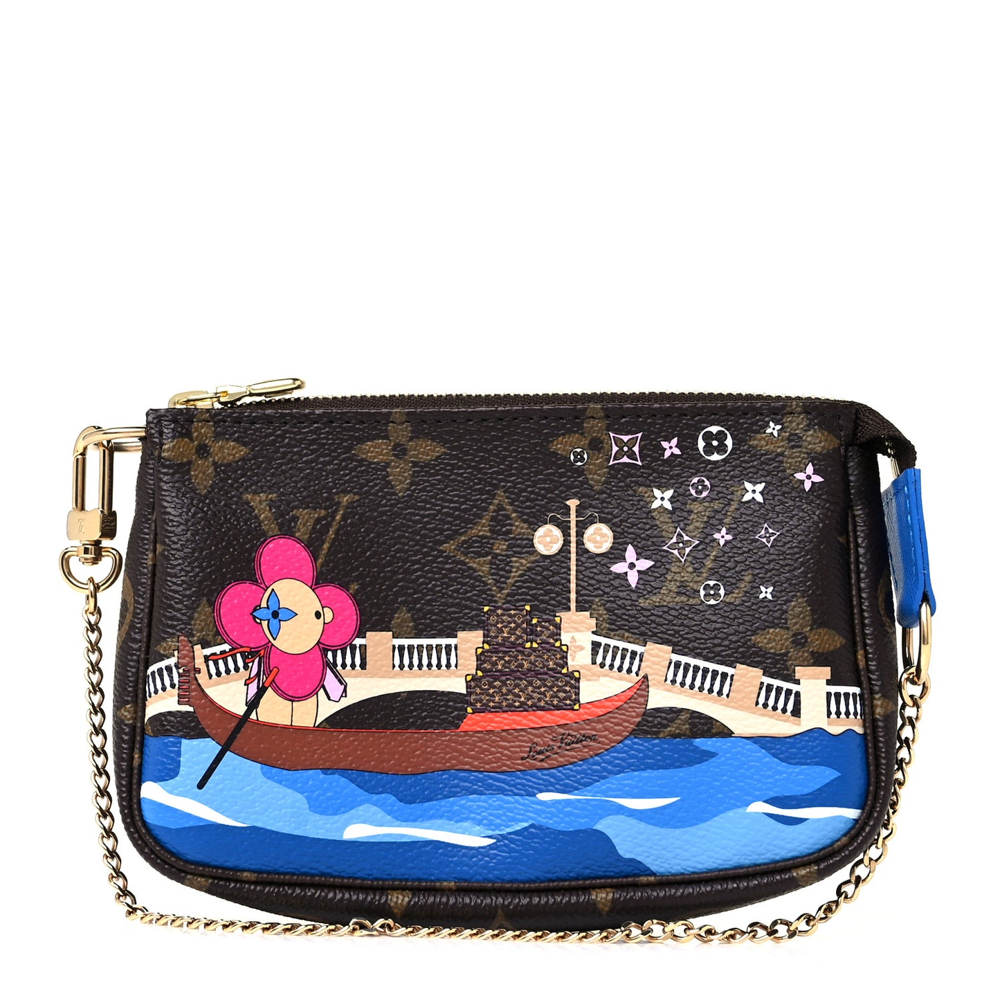 Monogram 2019 Christmas Animation Mini Venice Pochette Accessories Blue