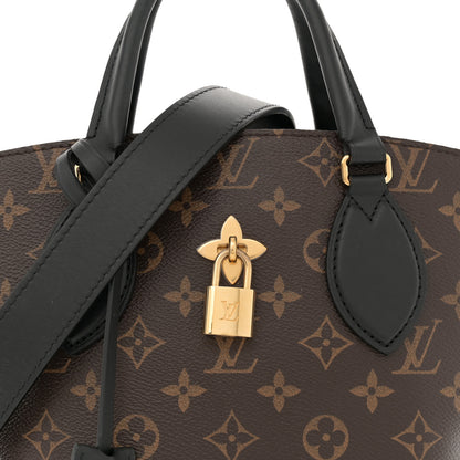 Louis Vuitton Monogram Flower Zipped Tote PM Black 9 of 12
