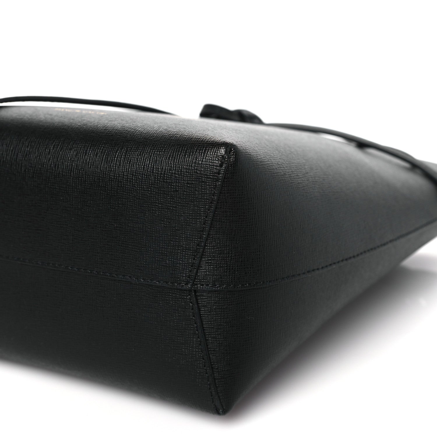 Mansur Gavriel Saffiano Mini Bucket Bag Black Flamma 9 of 10