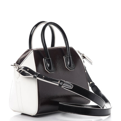 Givenchy Patent Mini Tri-Color Antigona Black White Brown 3 of 12