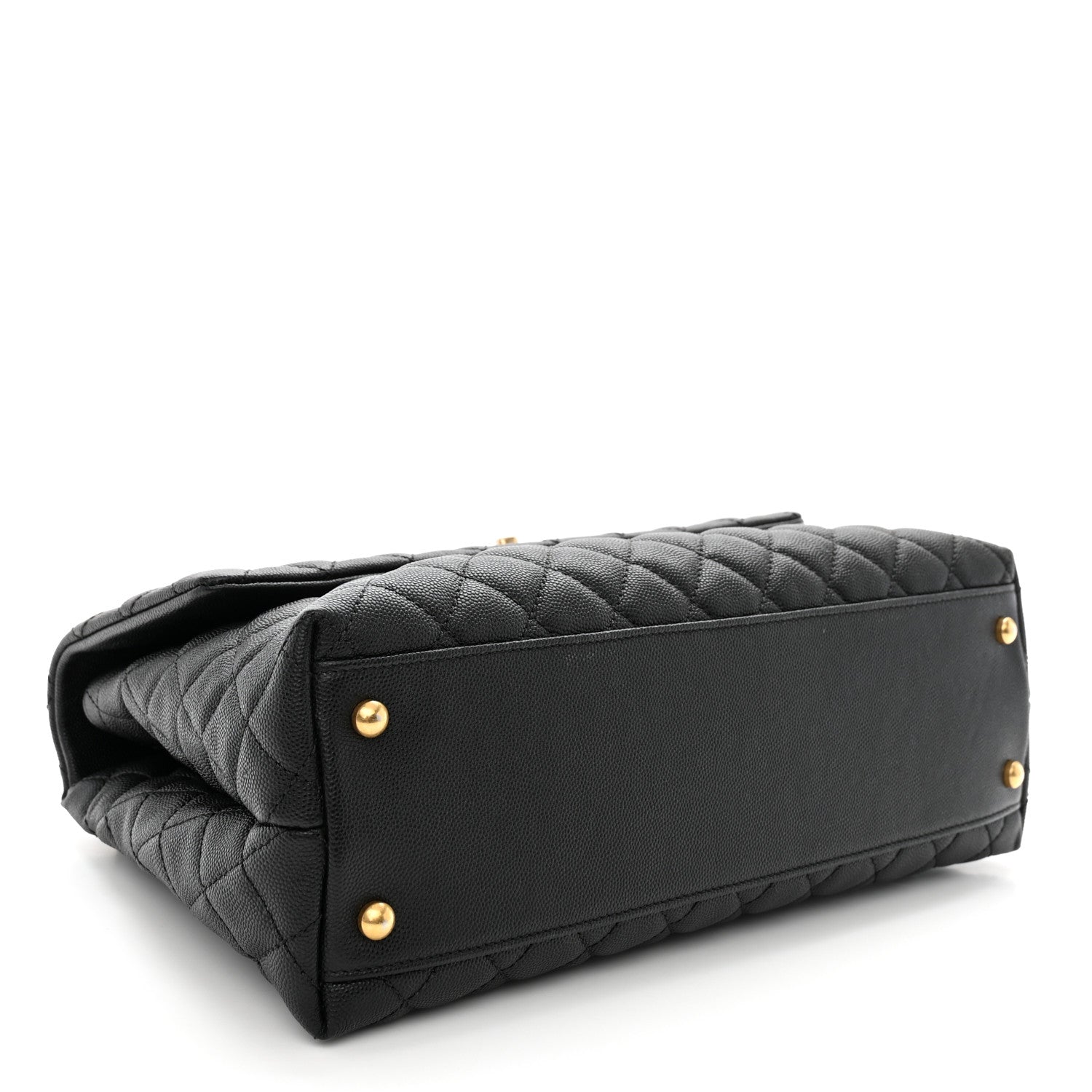 Chanel Caviar Quilted Medium Coco Handle Flap Black 4 of 11