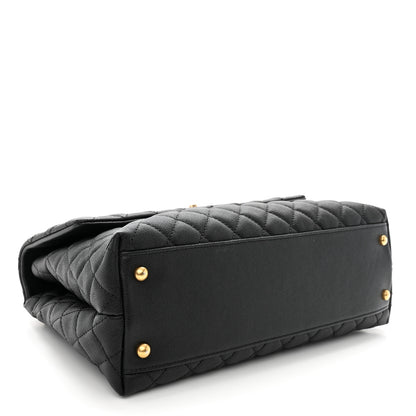 Chanel Caviar Quilted Medium Coco Handle Flap Black 4 of 11