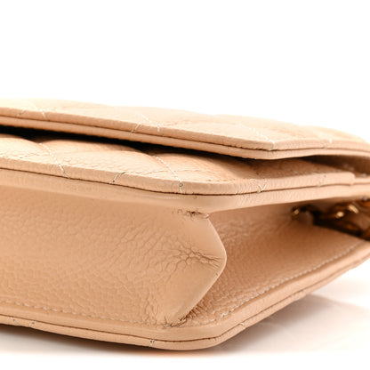 Chanel Caviar Quilted Wallet on Chain WOC Beige 11 of 12