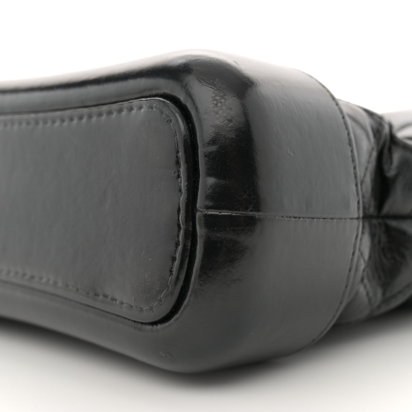 Aged Calfskin Quilted Small Gabrielle Hobo Black
