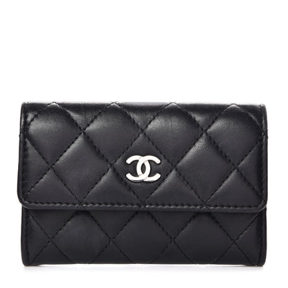 Chanel Lambskin Quilted Flap Card Holder Black 1 of 11