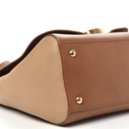 Fendi Calfskin Colorblock Anna Shoulder Bag Brown 9 of 11