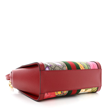 Gucci GG Supreme Monogram Flora Web Small Ophidia Tote Bag Red 4 of 10