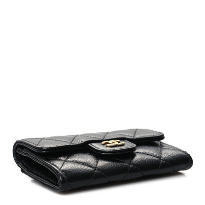 Chanel Caviar Quilted Flap Card Holder Wallet Black 4 of 10