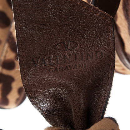 Valentino Garavani Calf Hair Leopard Print Bow Shoulder Bag Brown 6 of 7