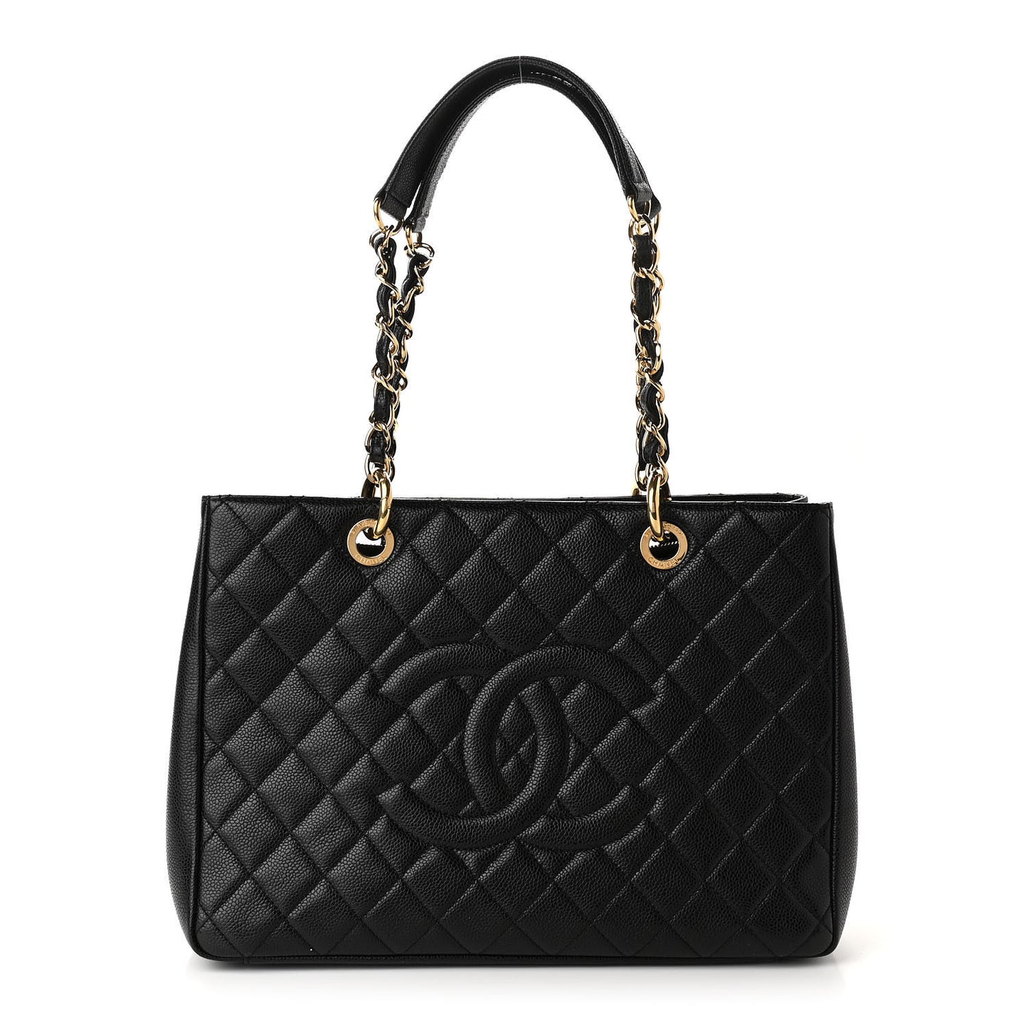 Caviar Quilted Grand Shopping Tote GST Black