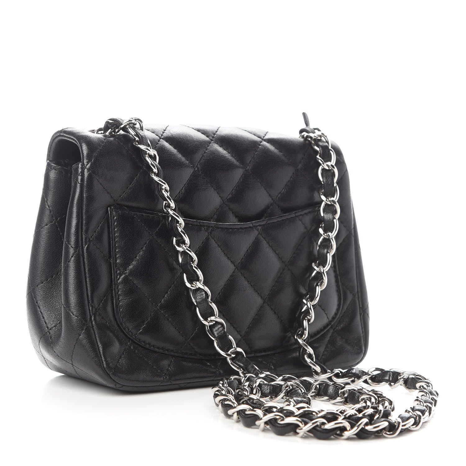 Chanel Lambskin Quilted Mini Square Flap Black 2 of 8