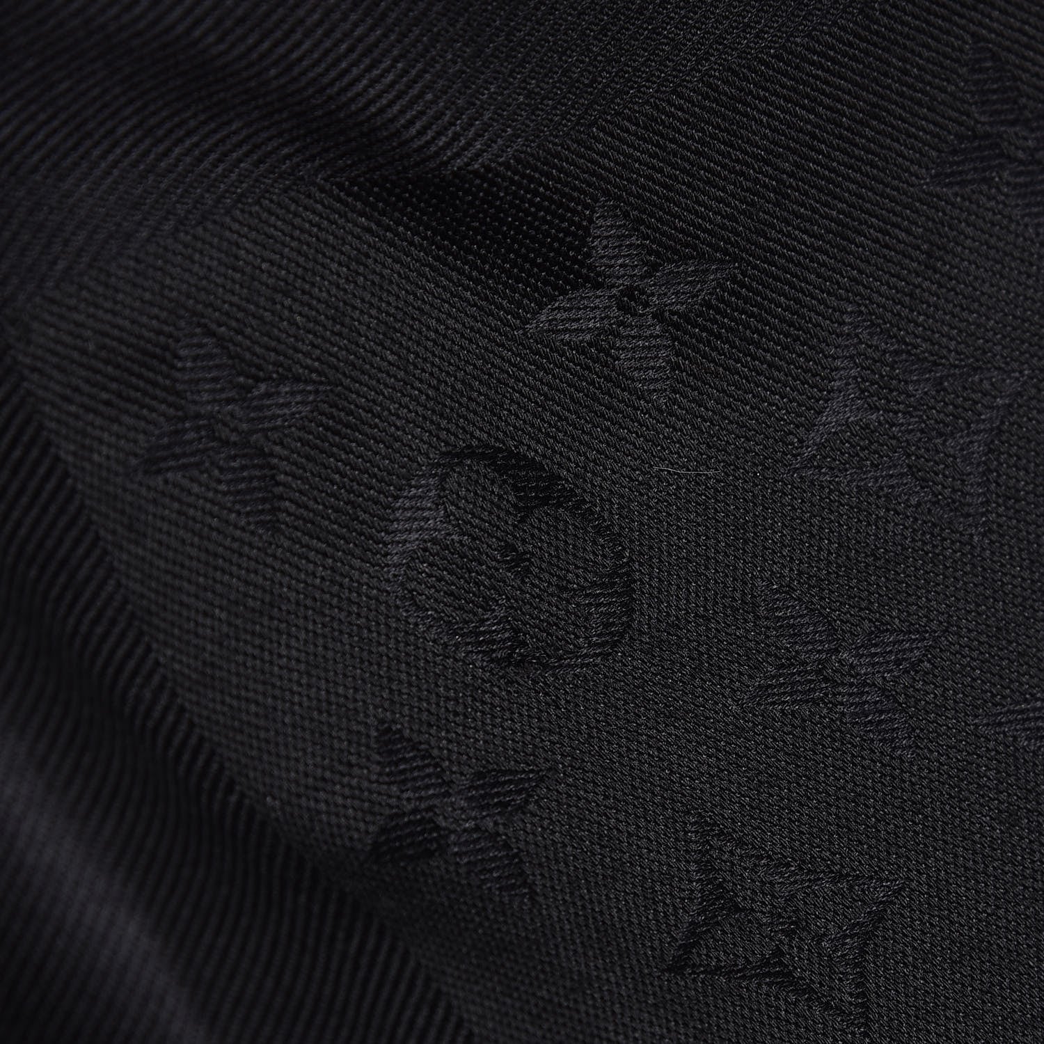 Louis Vuitton Silk Wool Monogram Shawl Black 5 of 5