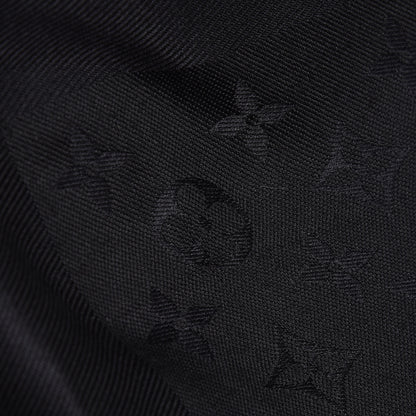 Louis Vuitton Silk Wool Monogram Shawl Black 5 of 5