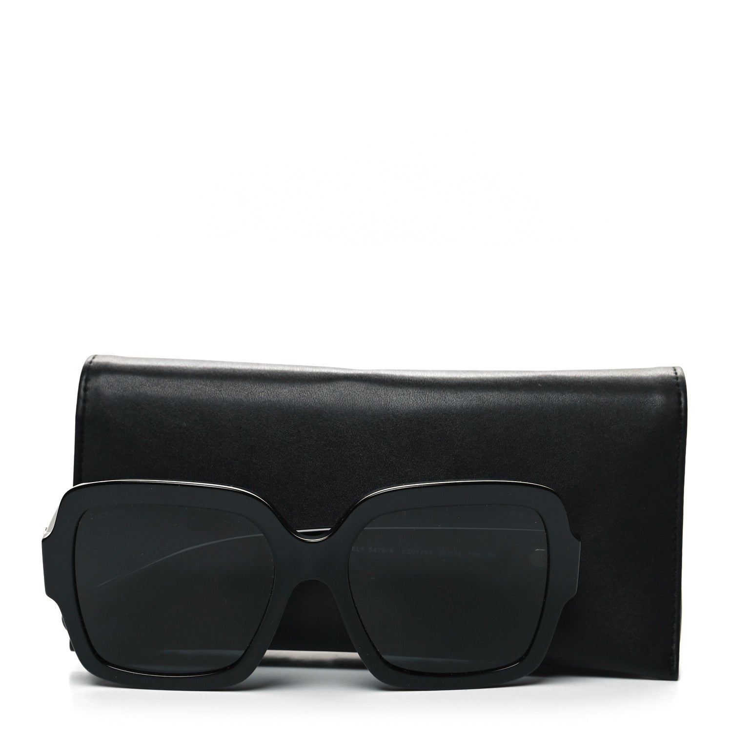 Chanel Acetate Square Heart Sunglasses 5479-A Black 8 of 8