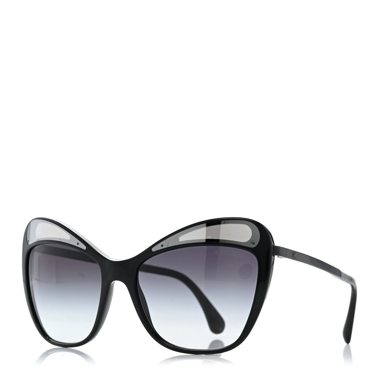 Acetate Butterfly Sunglasses 5377 Black Grey