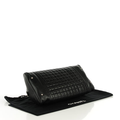 Chanel Caviar Square Quilted Dome Satchel Black 4 of 7