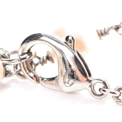 Chanel Pearl Baguette Crystal CC Long Necklace Silver 5 of 6