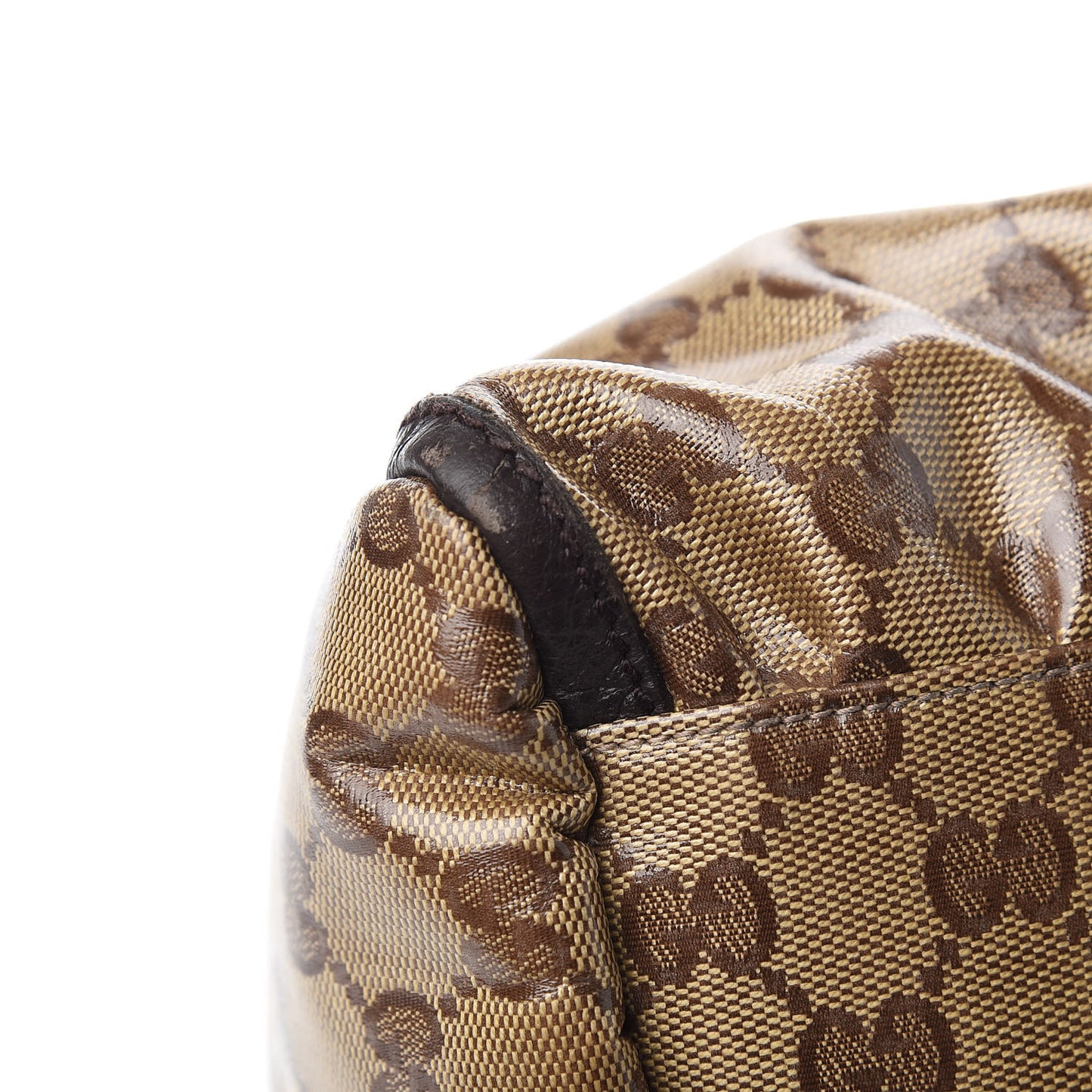 Crystal Monogram Large D Gold Hobo Dark Brown