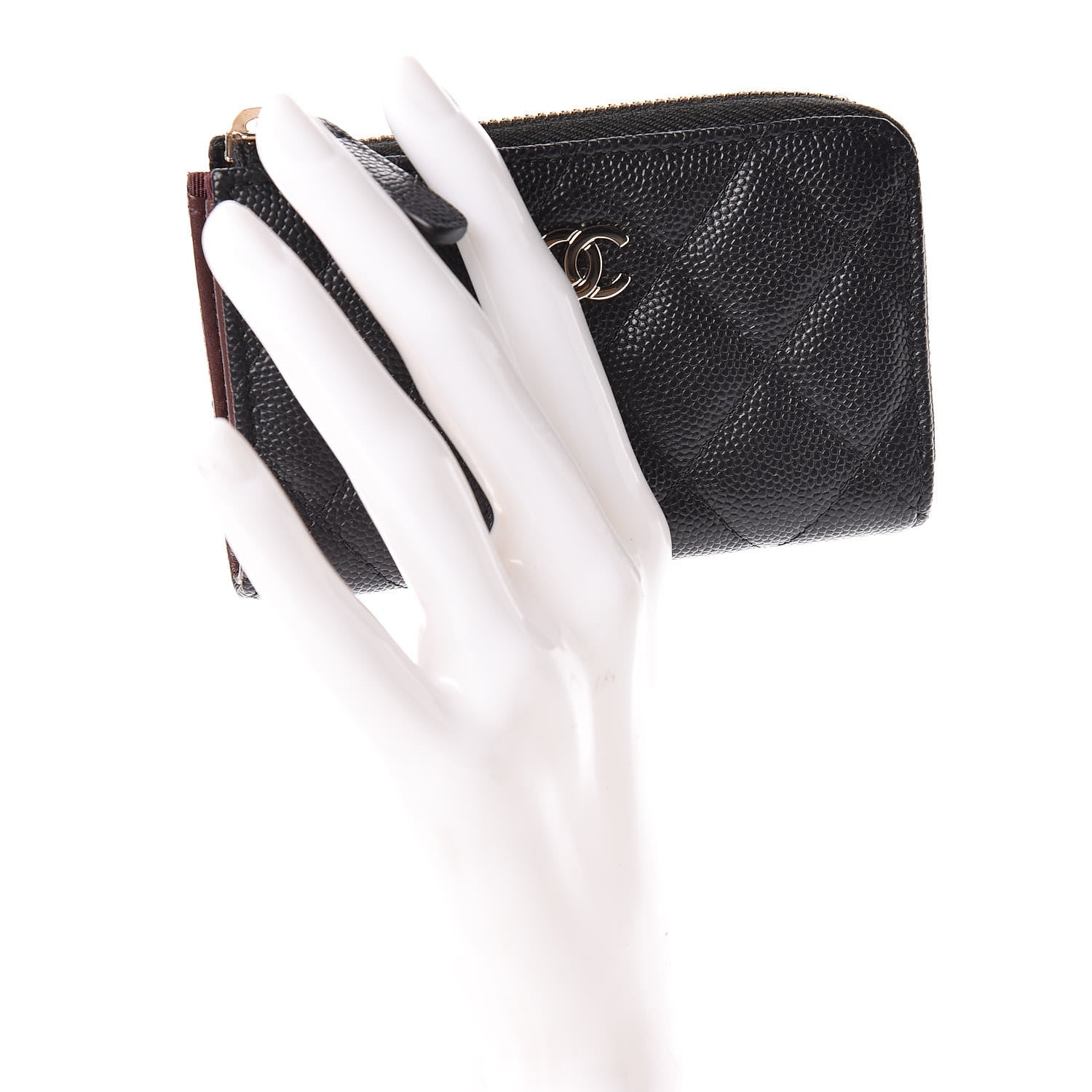 Chanel Caviar Quilted Key Holder Case Black 2 of 8