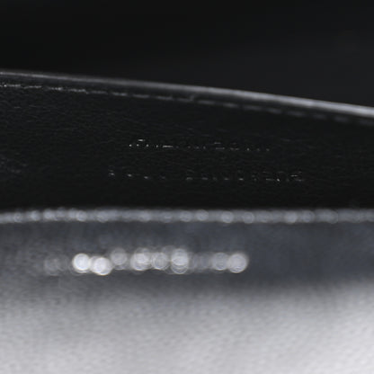 Saint Laurent Grain De Poudre Textured Mixed Matelasse Triquilt Medium Monogram Satchel Black 7 of 11