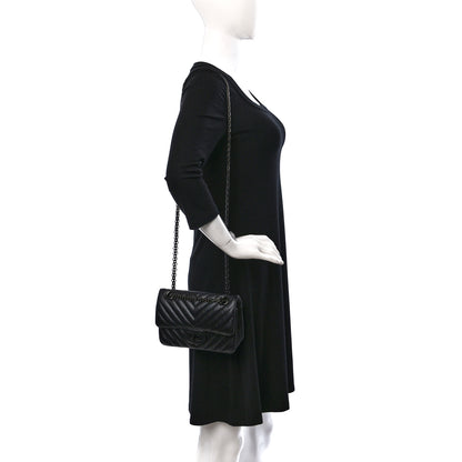 Chanel Aged Calfskin Chevron Quilted 2.55 Reissue Mini Flap So Black 2 of 9