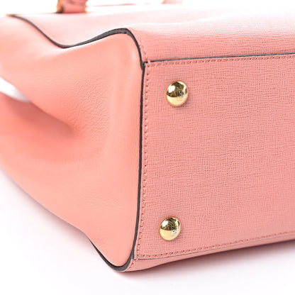 Fendi Vitello Elite Petite 2Jours Tote Pesca 5 of 15