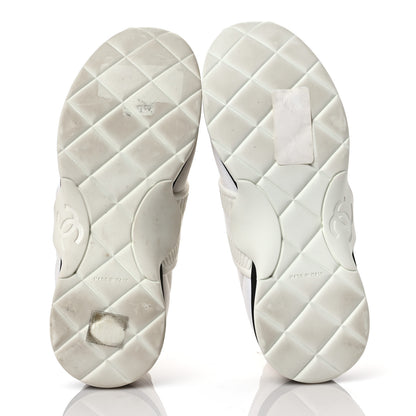 Chanel Stretch Fabric CC Sneakers 36 White 6 of 11