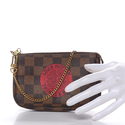 Louis Vuitton Damier Ebene Complice Trunks and Bags Mini Pochette Accessories Red 2 of 10