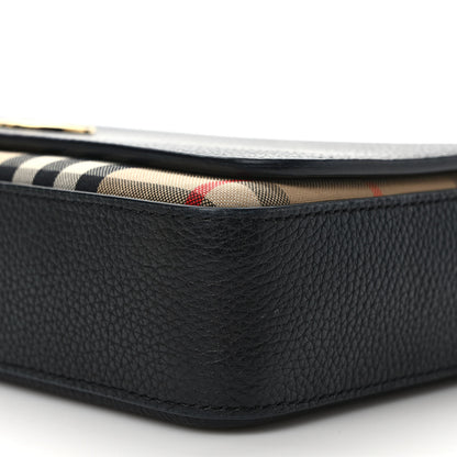 Burberry Grainy Calfskin Vintage Check Hampshire Crossbody Black 8 of 9