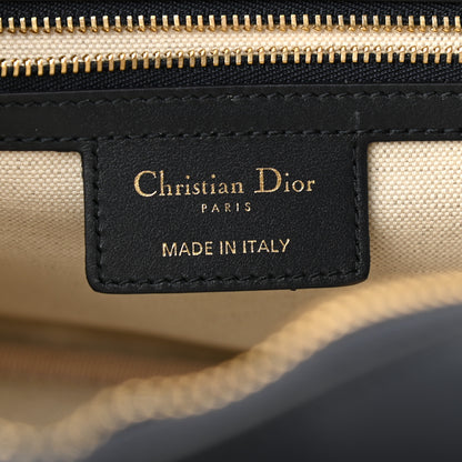 Christian Dior Calfskin Medium Dior Vibe Zip Bowling Bag Blue White 6 of 10