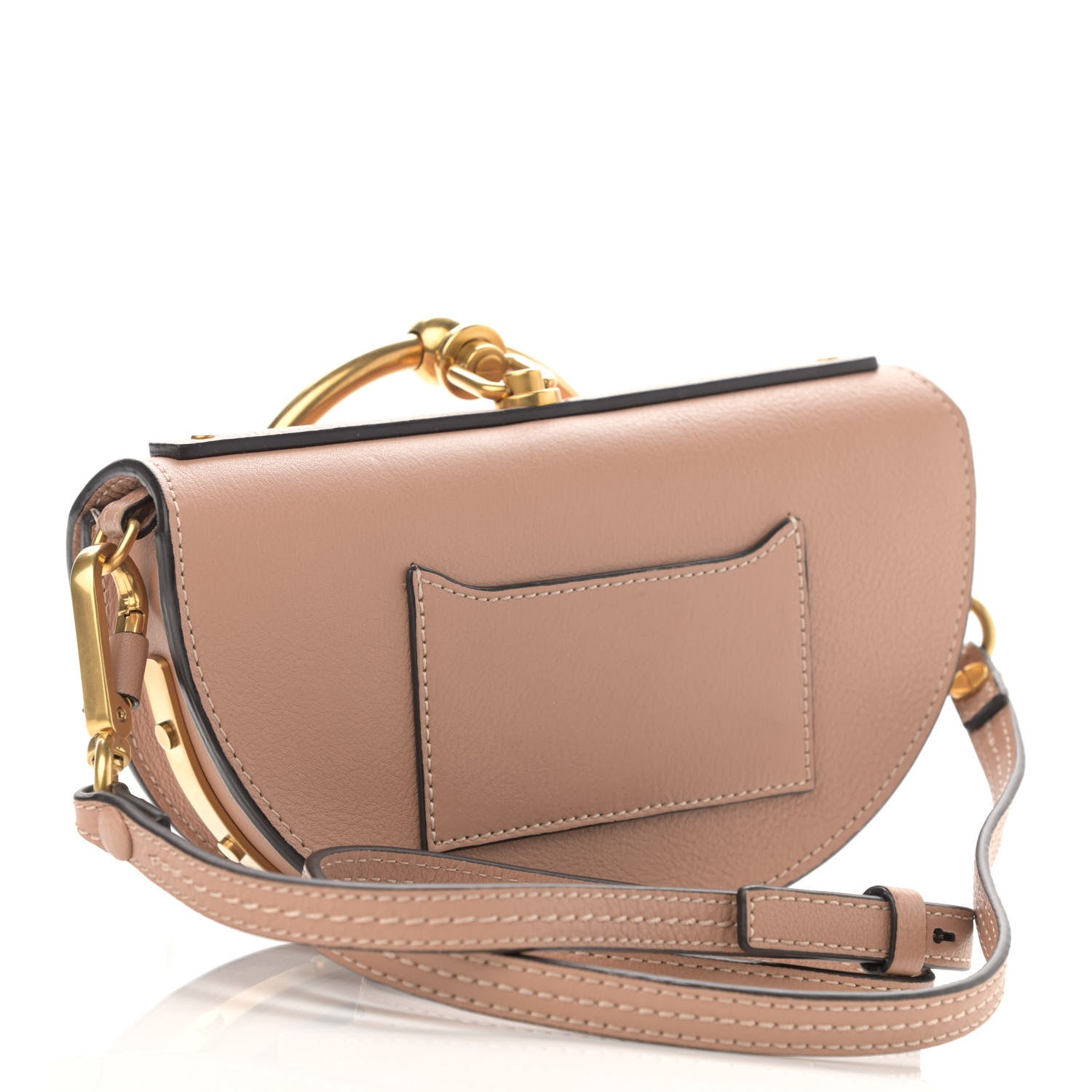 Chloe Calfskin Small Nile Bracelet Minaudiere Bag Biscotti Beige 3 of 13