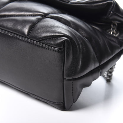 Saint Laurent Lambskin Quilted Small Loulou Puffer Monogram Chain Satchel Black 6 of 10