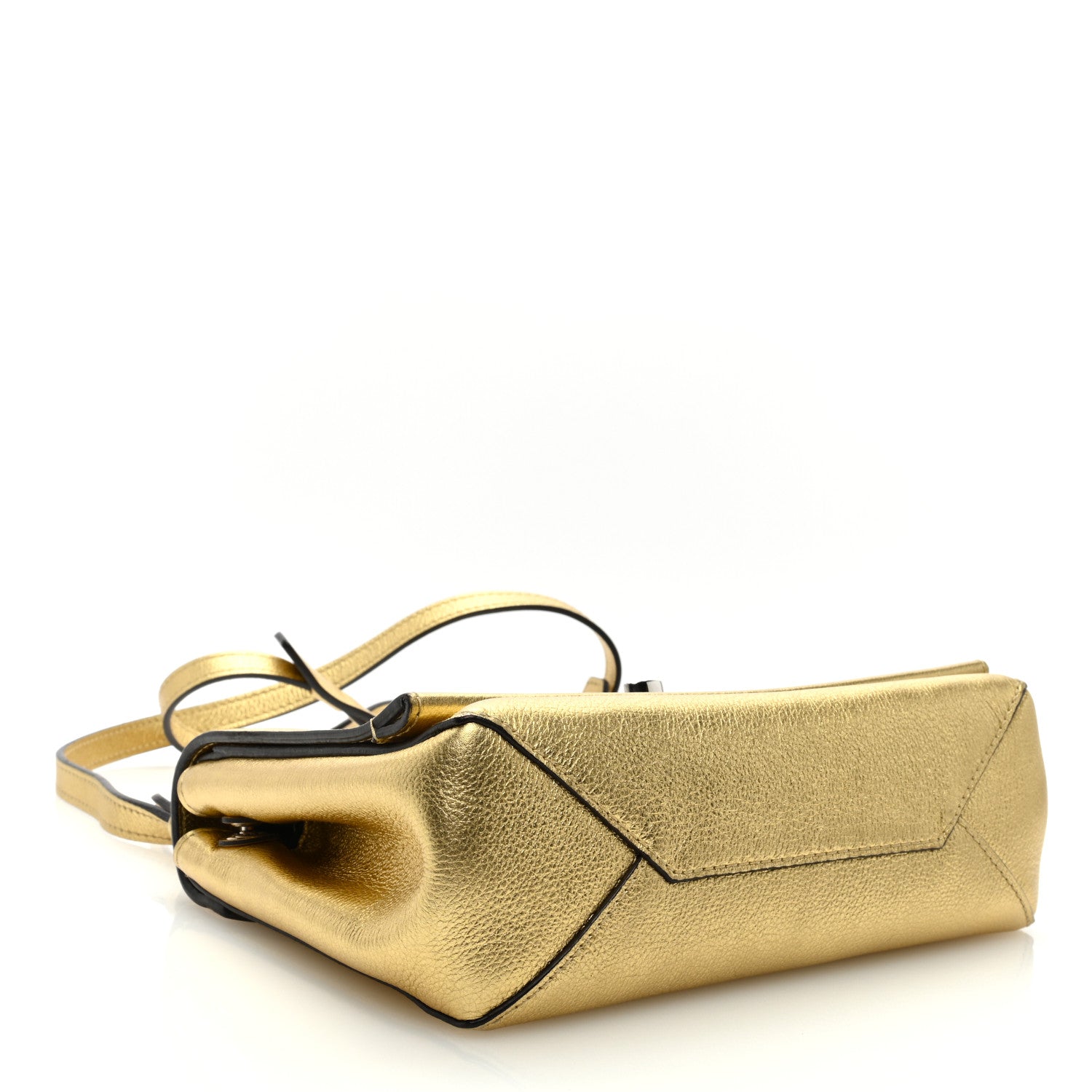 Louis Vuitton Metallic Calfskin Lockme II Chain Bag BB Gold 4 of 8