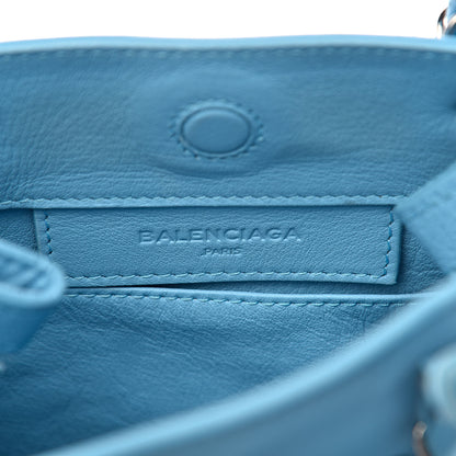 Balenciaga Supple Calfskin Papier Mini A4 Zip Around Tote Bleu Azur Clair 6 of 11