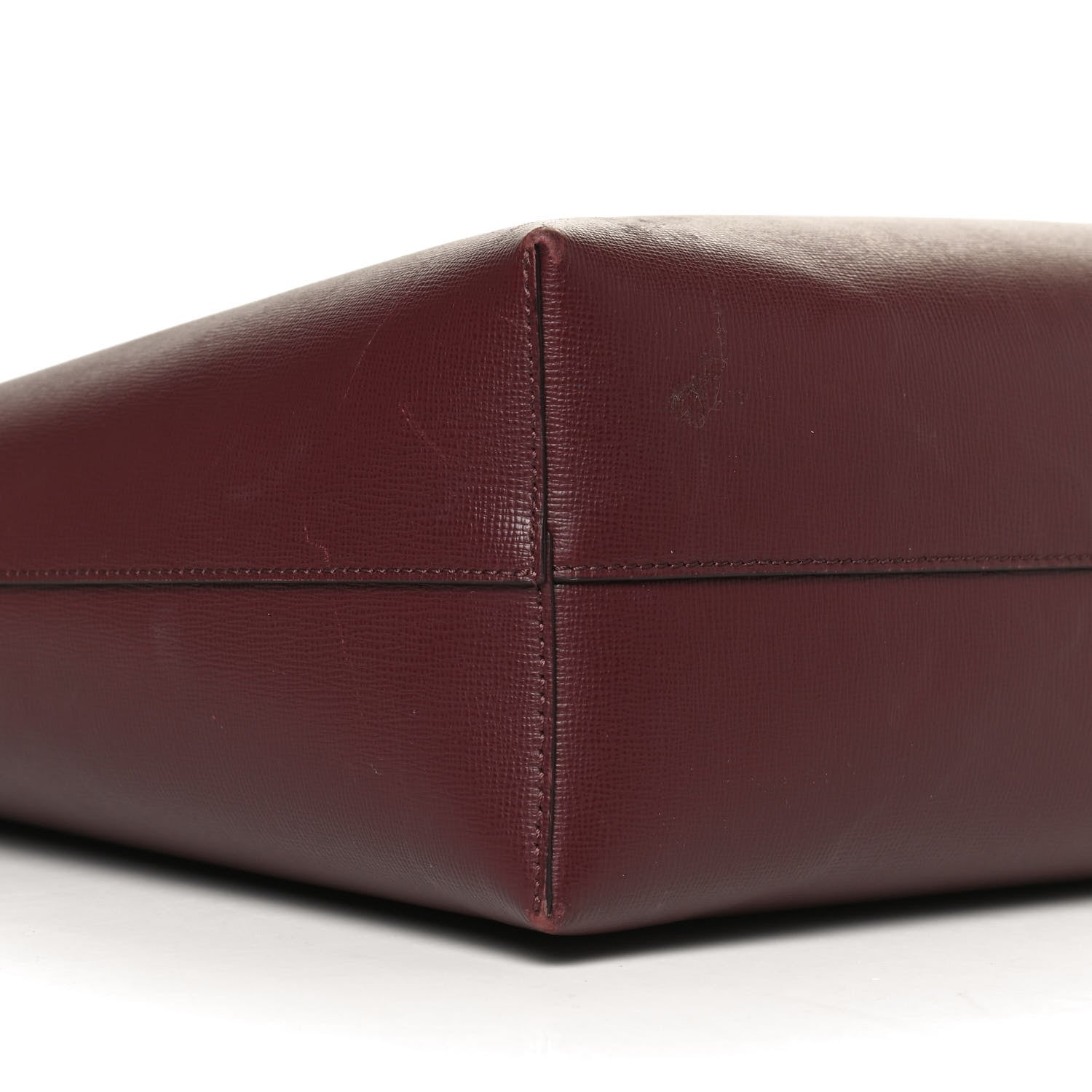 Tom Ford Grained Calfskin Small T Tote Bordeaux 9 of 12