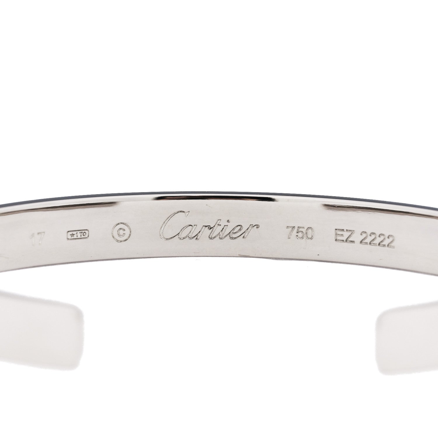 Cartier 18K White Gold LOVE Cuff Bracelet 17 3 of 5